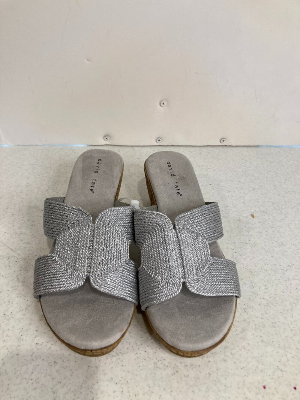 DAVID TATE WOMENS VIBE WEDGE SLIDE SANDAL SIZE 8W NEW